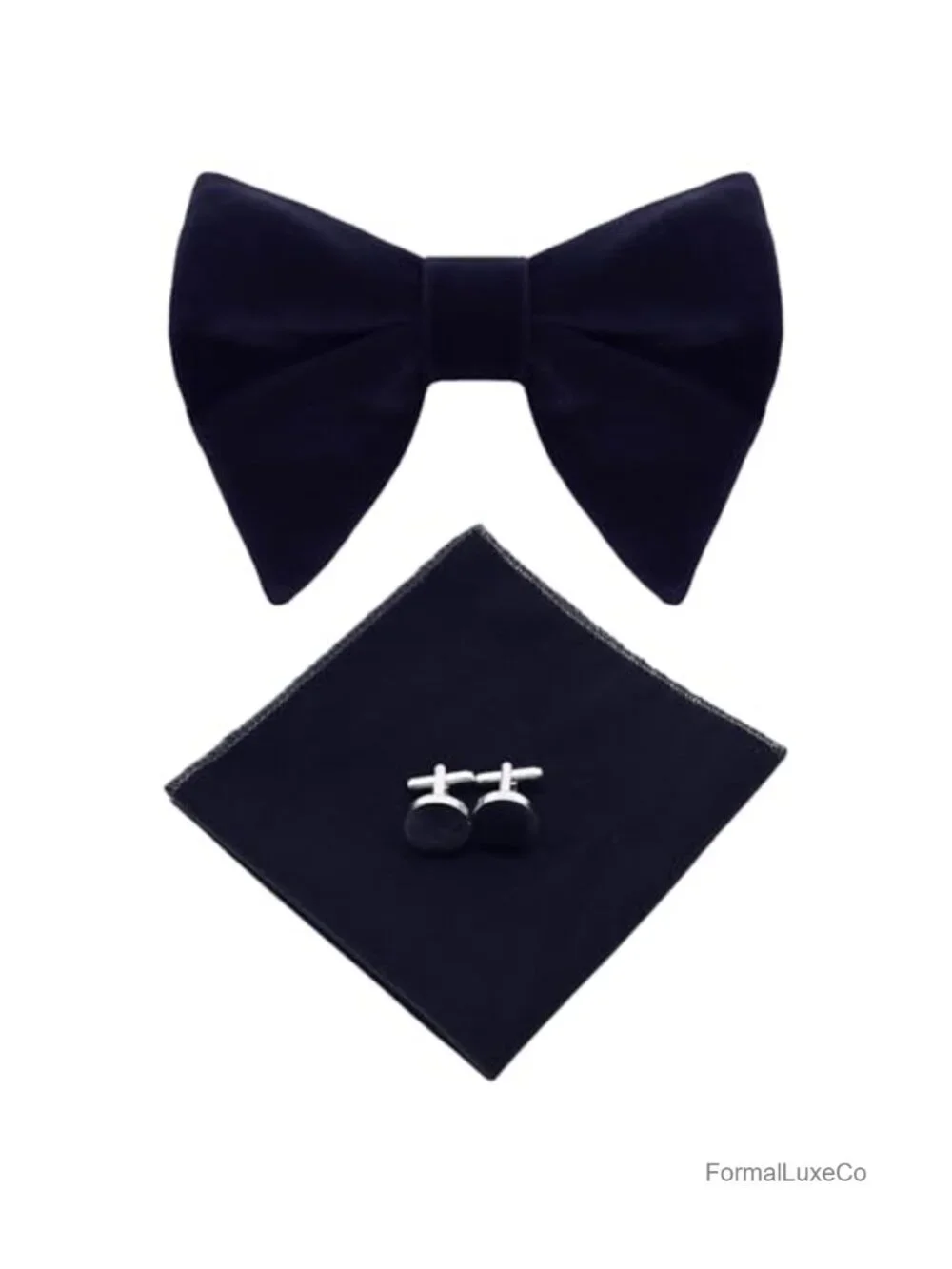 Pre-Tied Velvet Bow Tie Adjustable Strap for Men Women Party Wedding (5.5